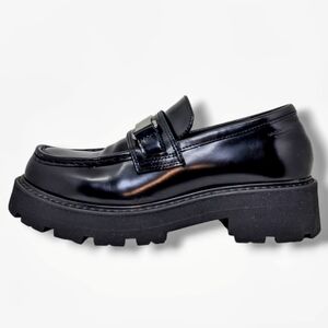Vagabond | Cosmo 2.0 Black Leather Platform Loafers Women's Size 8